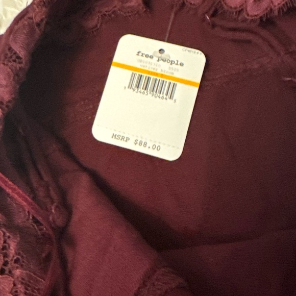 Free People Red Asymmetrical One Shoulder Cocktail Dress - Picture 4 of 5